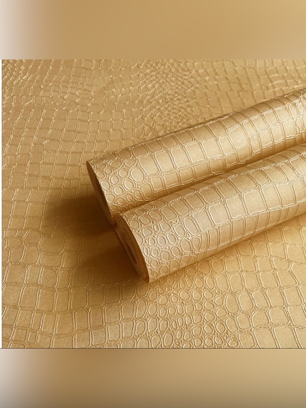 Gold Crocodile Texture
Wallpaper Without Adhesive
17.3"X472.4" Vinyl Room Decor